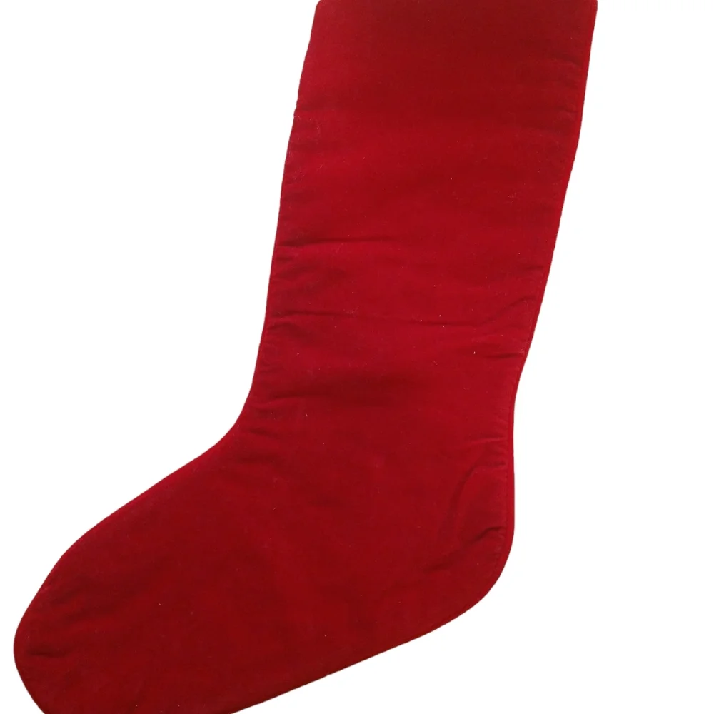 Vintage Bucilla Cross Stitch Stocking Christmas Ornaments Velvet Personalized‎